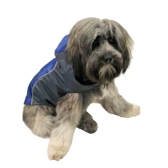 NWT Royal Animals Dog Raincoat Blue/Gray XS